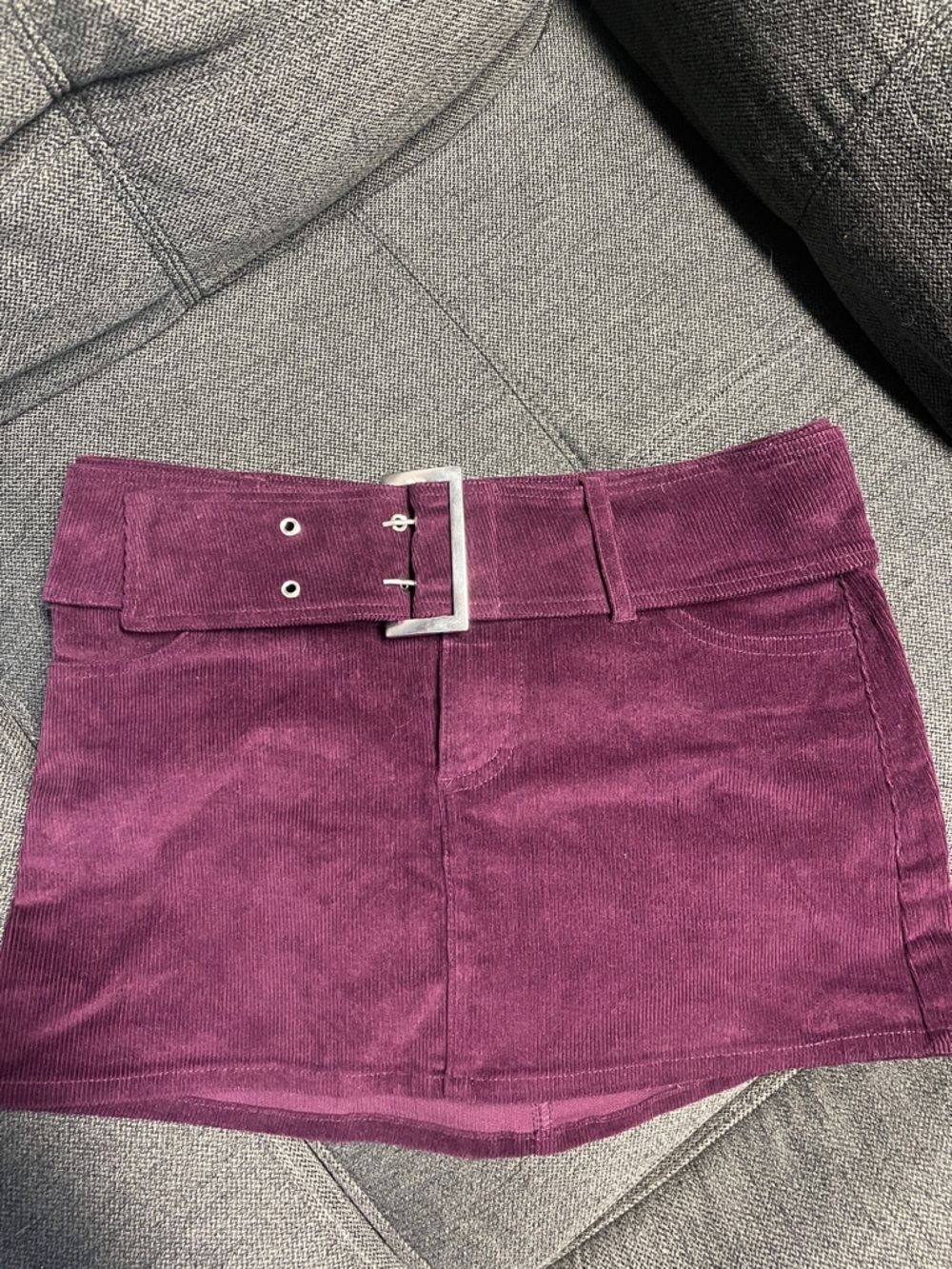 Purple Garage Chunky Belt Mini Skirt - y2k - Size Small